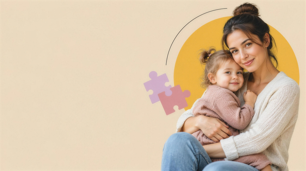 Una mamma tiene in braccio il suo bambino